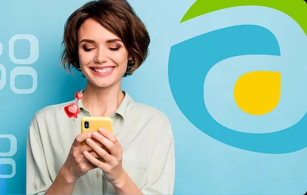 Cliente utilizando serviço de internet da Aonet